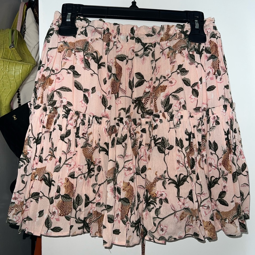 Floral Tiered Mini Skirt